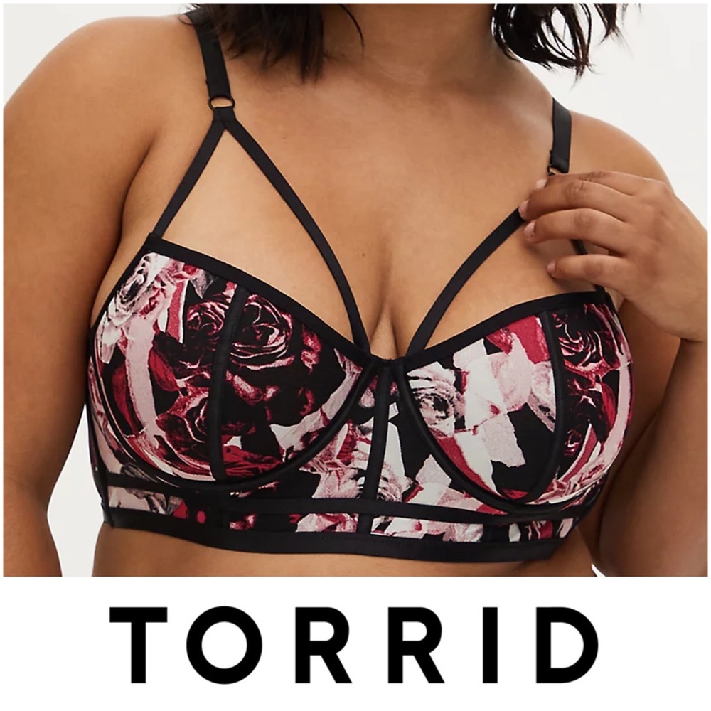 ROSE POWER MESH UNLINED UNDERWIRE LONGLINE BRA